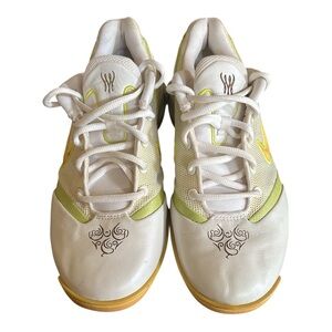 Nike White and Yellow Women's Sneakers